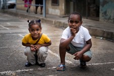 Fijian children off to school in Nadi, Fiji